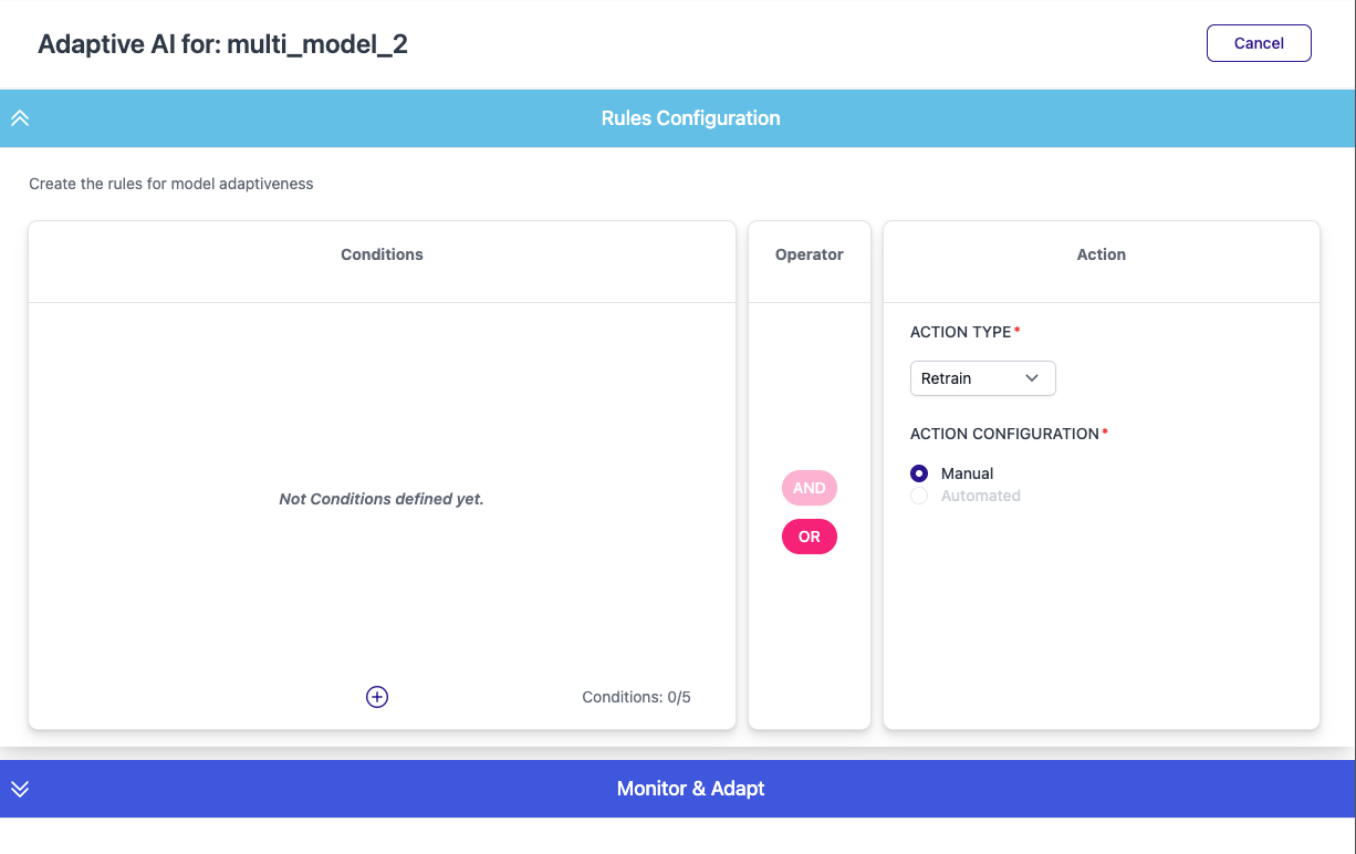 Setup Rule Interface