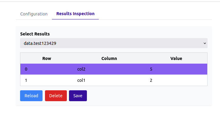 select results