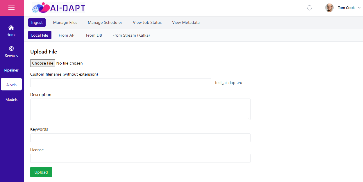 Upload local file