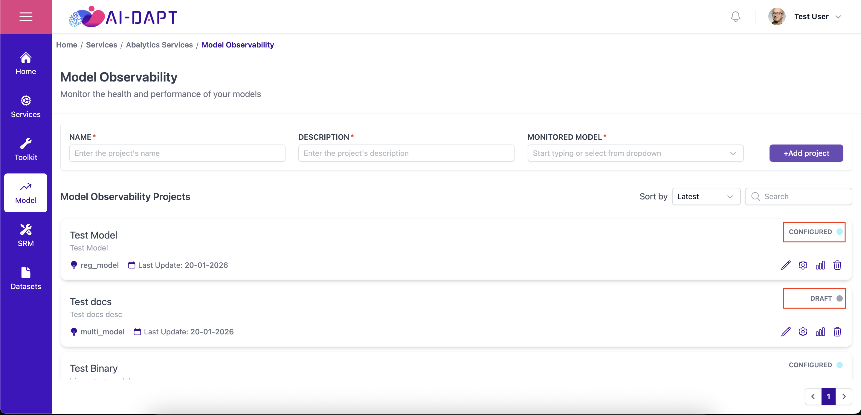 Project Card Status