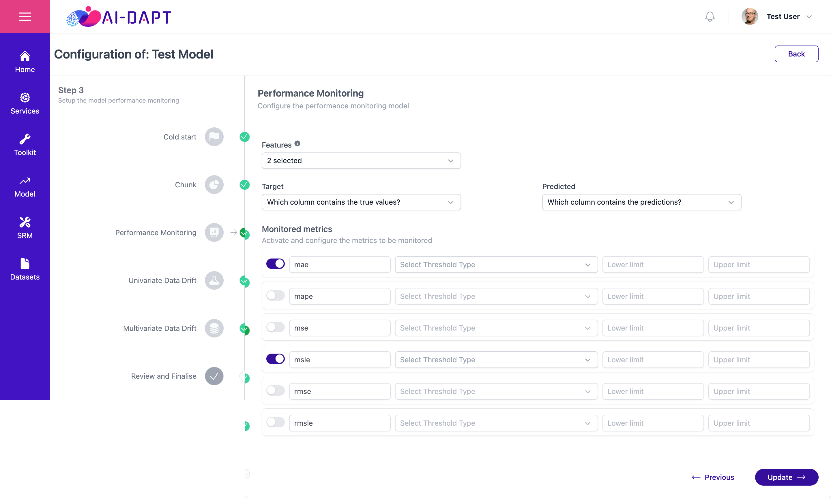 Performance Monitoring Configuration