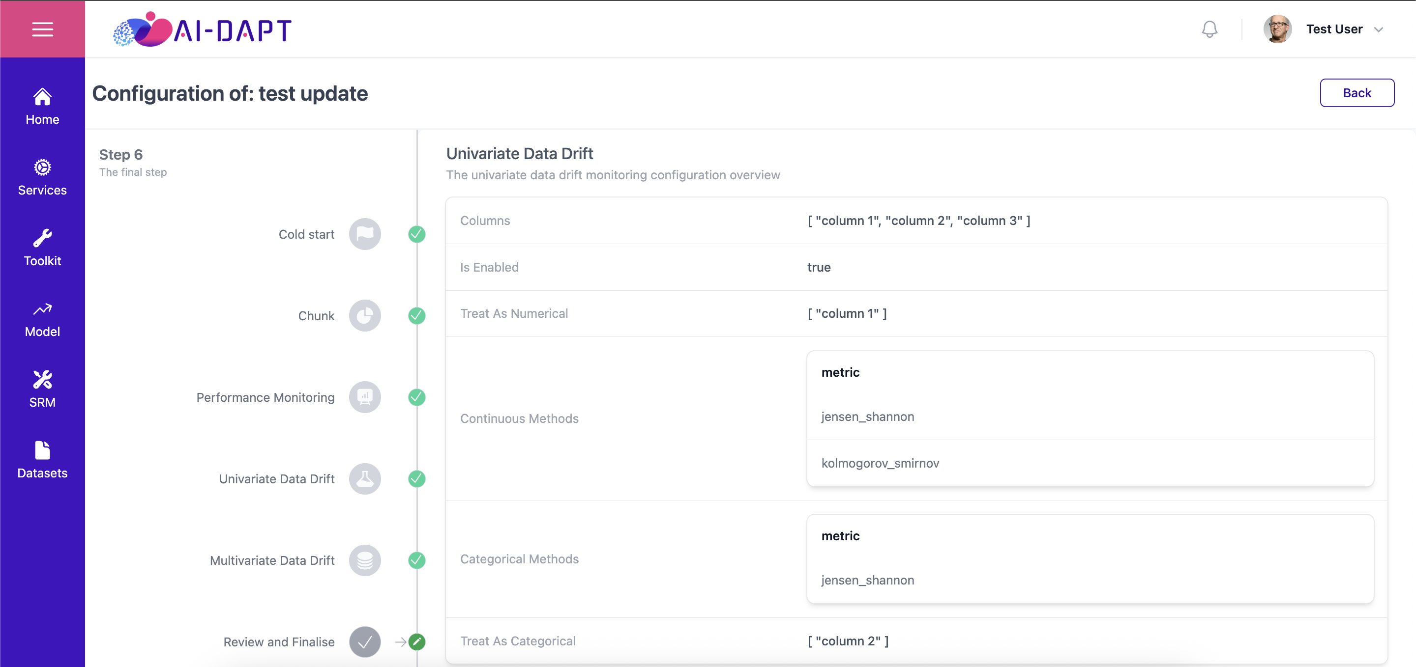Review And Finalise - Univariate Data Drift