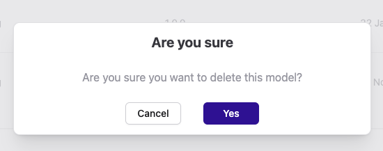 delete popup