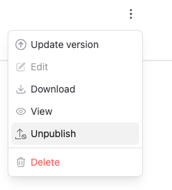 unpublish